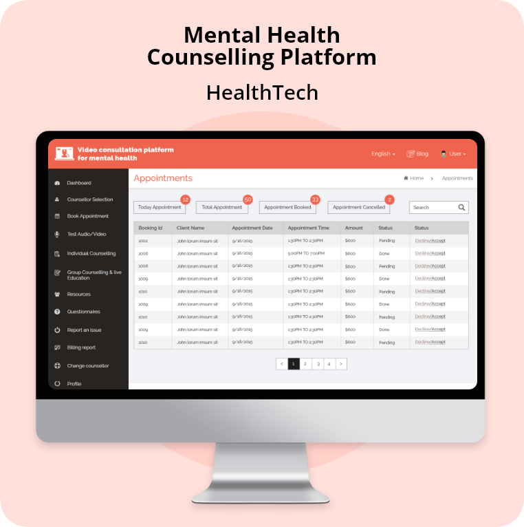 Mental Health Counselling Platform